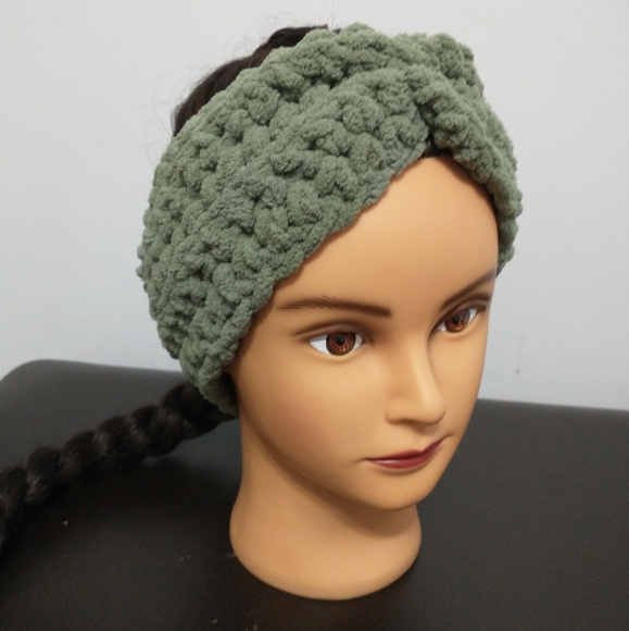 SOLD- Handmade Chenille Headband - Picture 3 of 7